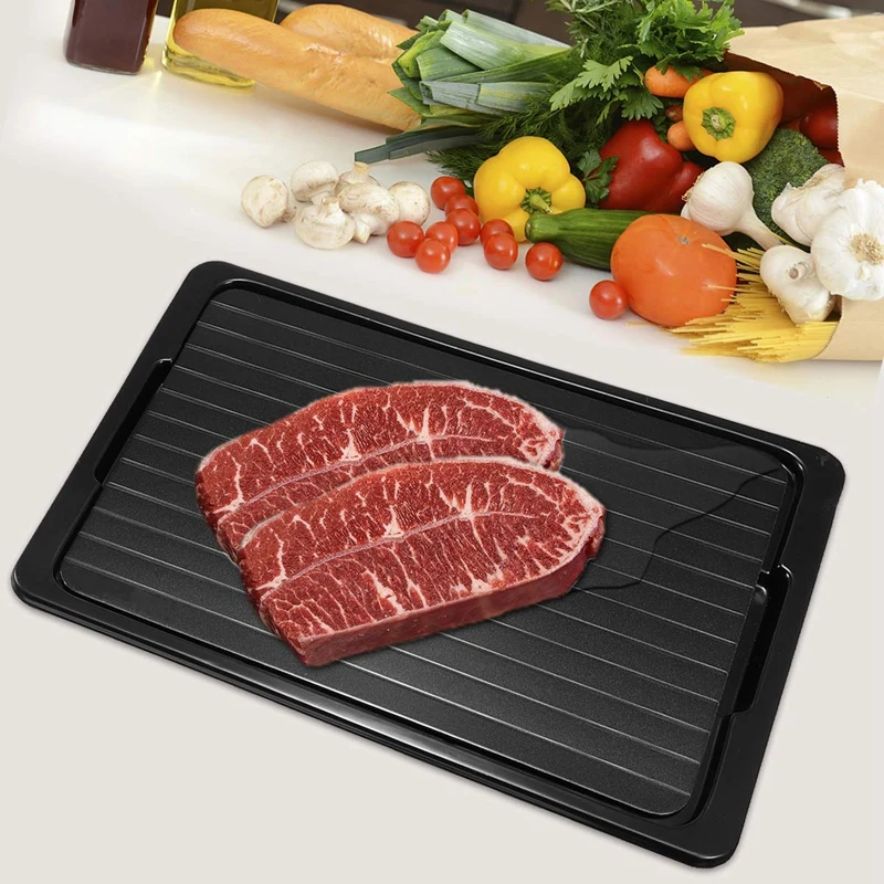 

Aluminum Defrost Board Rapid Thawing Tray Without Electricity Chemicals Micro-wave for Thawing freeze Food 34.5 X 24.5 X 3.5Cm