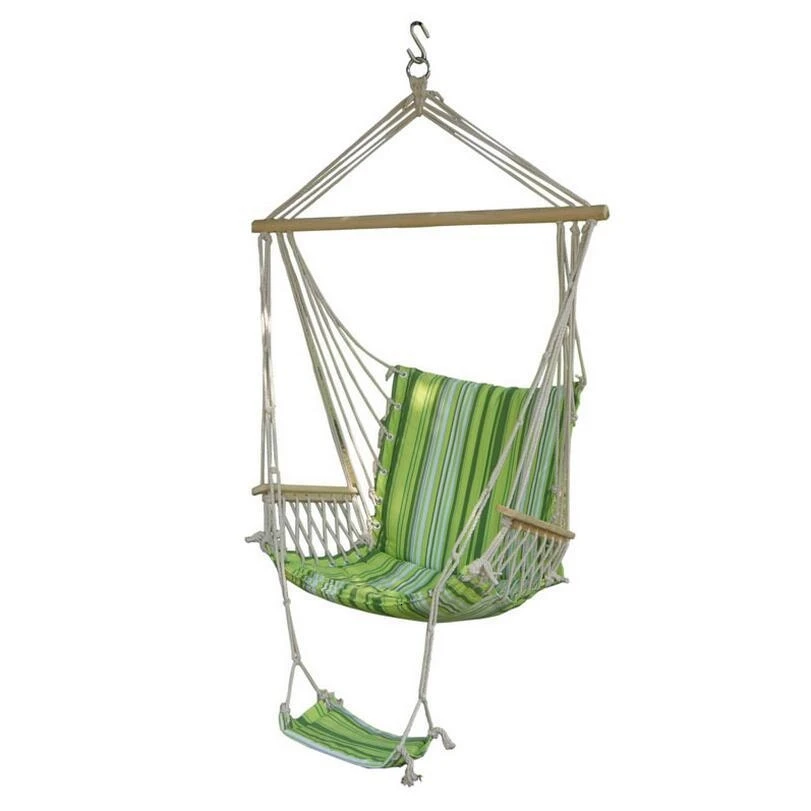 Cotton Canvas Outdoor Patio Swing Hanging Chair Indoor Outdoor Hanging Seat Adult Swing Seat Camping Hammock Breathable Soft - Color: Army green