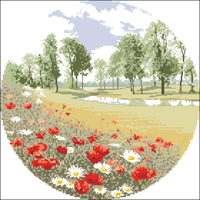 I Red flower meadow 红花草地