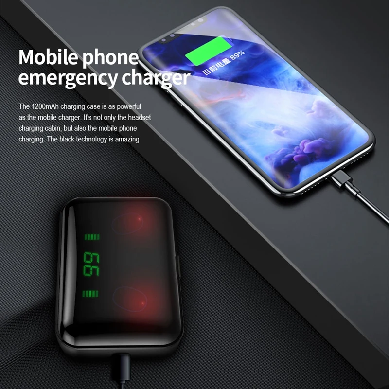 A2S TWS 5 0 Bluetooth Headset Stereo Earphone Wireless Headphone Sports Headset For Xiaomi Samsung Smartphone