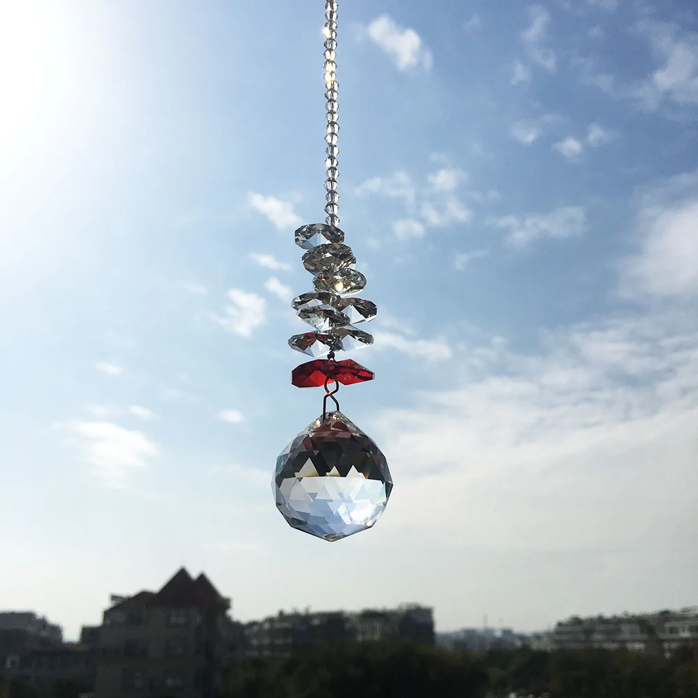 2PK/Набор 30 мм ручной работы Suncatcher Радуга производитель хрустальный шар Призма кулон рождественские подвесные украшения для дома свадебный Декор сувениры