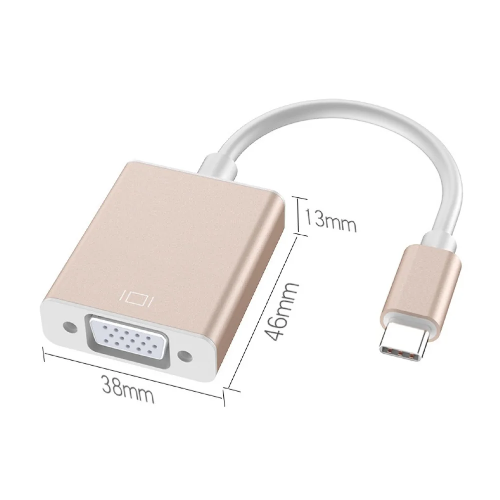 USB 3,1 type-C-VGA адаптер аудио-видео конвертер кабель для монитора проектора usb c usbハсюсб тройник адаптер usb