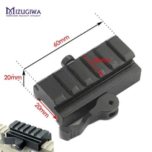 MIZUGIWA 5 слотов/3 слота Quick Release низкий профиль Riser QR блок Пикатинни рейку адаптер 20 мм Пикатинни сошки Chasse