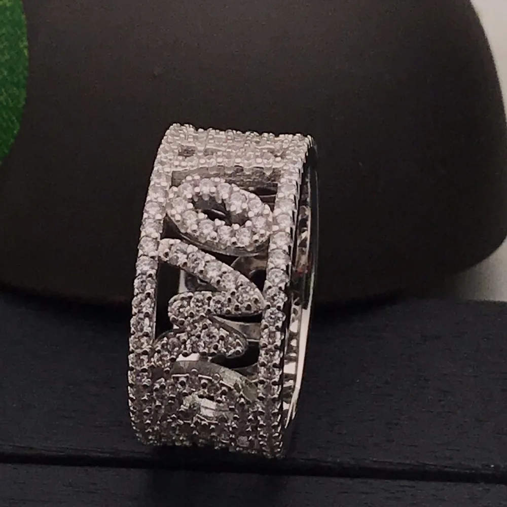 925 стерлингового серебра круглое Золотое кольцо с гравировкой полые AP MONACO кольца для женщин с модным фианитом бренд Monaco ювелирные изделия
