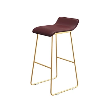 

Nordic bar stool casual home simple creative wrought iron bar chair front desk red coffee high stool