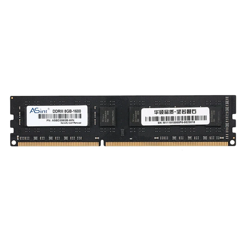 ASint DDR3 8GB Ram 1600MHz настольная память с теплоотводом 240Pin низкая мощность | Компьютеры