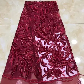 

NEWCOMING african sequins velvet lace fabric good quality velvet for party dress DPDE161