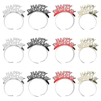 

12pcs Bronzing Creative Letter Elastic Headband Head Prop Headdress for Children
