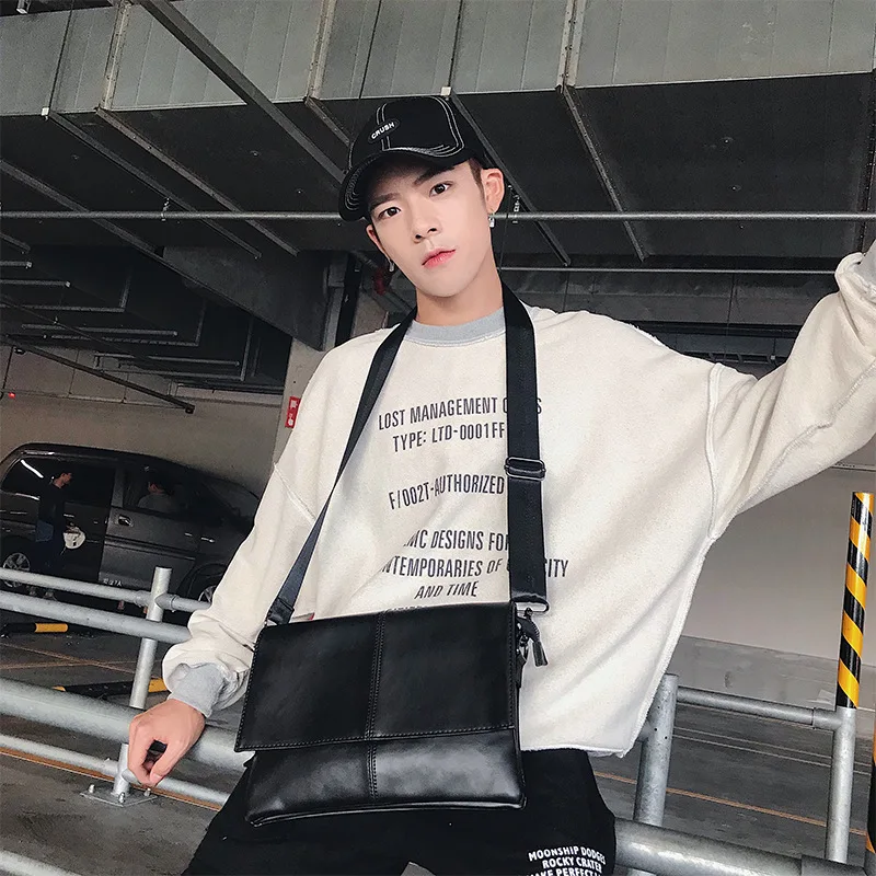 

Men's hand bag retro three-layer Messenger casual shoulder bag 2019 new JIULIN