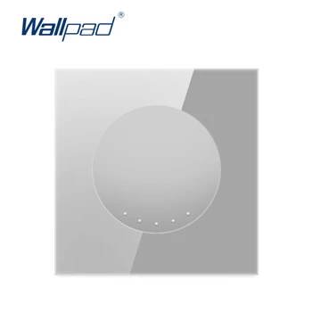 

2019 Wallpad 1 Gang Reset Momentary Contact Rocker Button Wall Light Switch Grey Crystal Glass Panel 16A