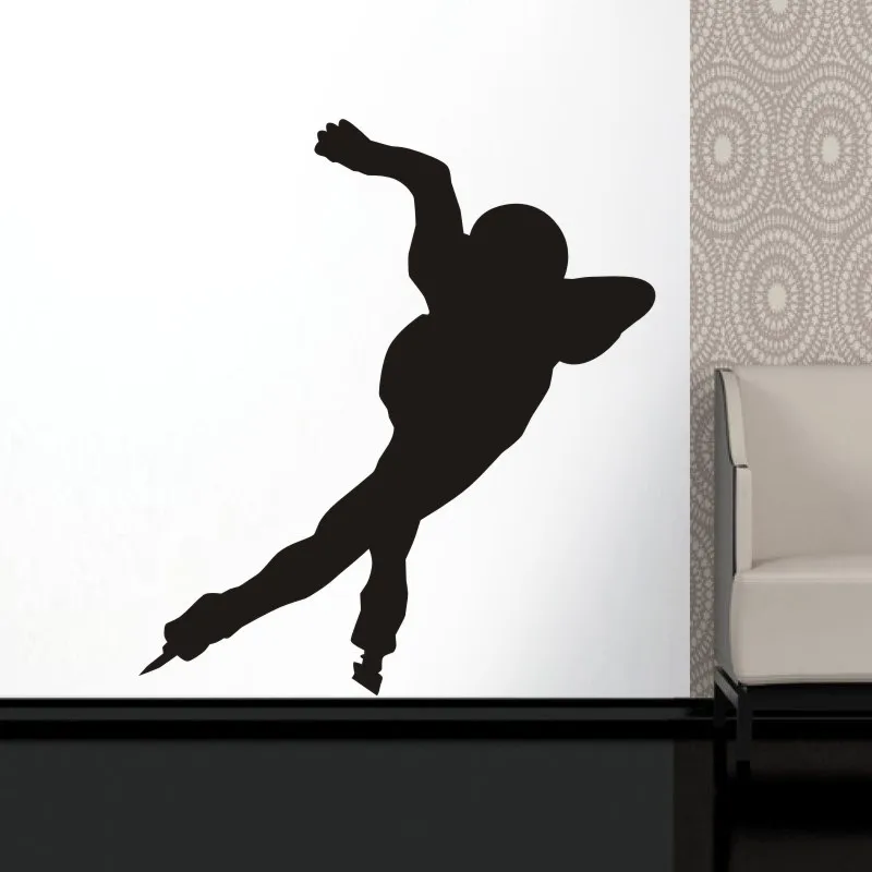 DCTAL Speed Skating Car Sticker Decal Skiing Ice Sports Posters Vinyl Wall Decals Pegatina Decor Mural Sticker