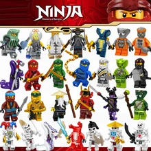 Конструкторы ниндзя Кай Джей Коул Зейн Ллойд ня чокун мастер Ву Набор фигурок ниндзя Фильм Кукла Playmobil блоки детские игрушки