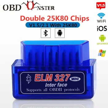 

OBD2 Bluetooth V1.5/V2.1 Mini Elm327 obd2 scanner car diagnostic tool wifi code reader For ios Android Windows Symbian Scanner
