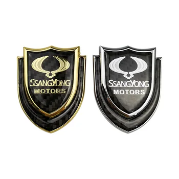 

Auto Badge Decal Emblem Logo Sticker for SSANGYONG Actyon Rexton Kyron Korando Rodius Chairman Musso Exterior Metal Sticker