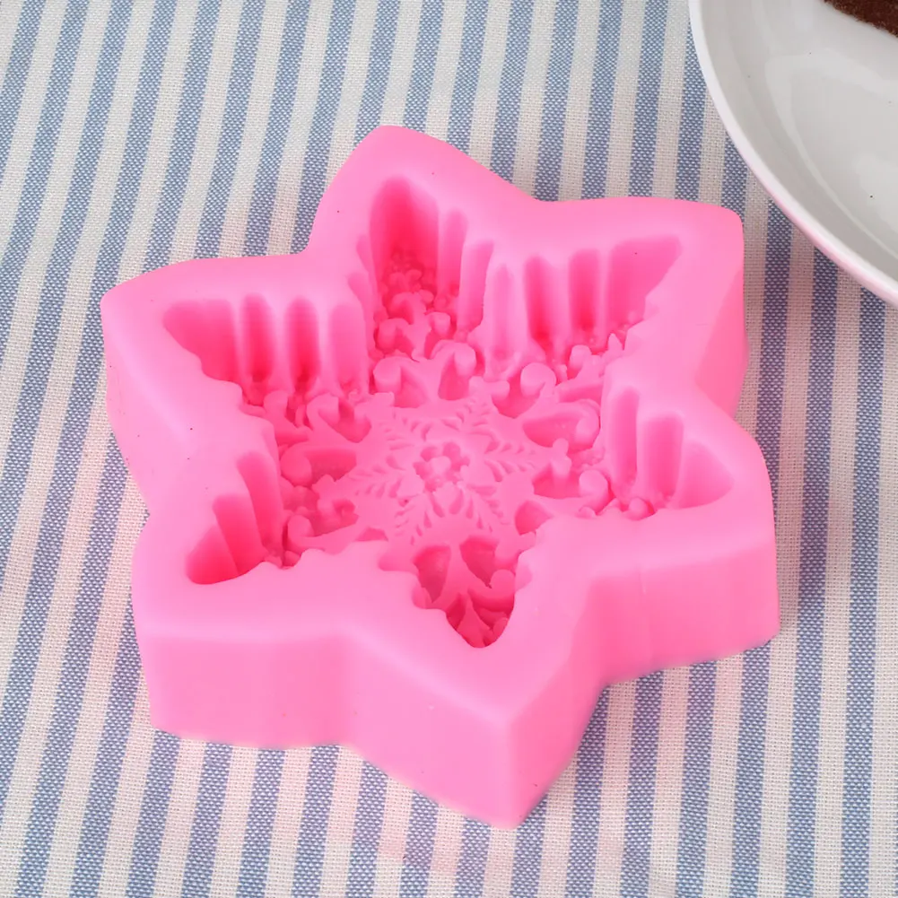 Торт Снежинка разработан шестиугольная звезда Плесень инструмент украшения