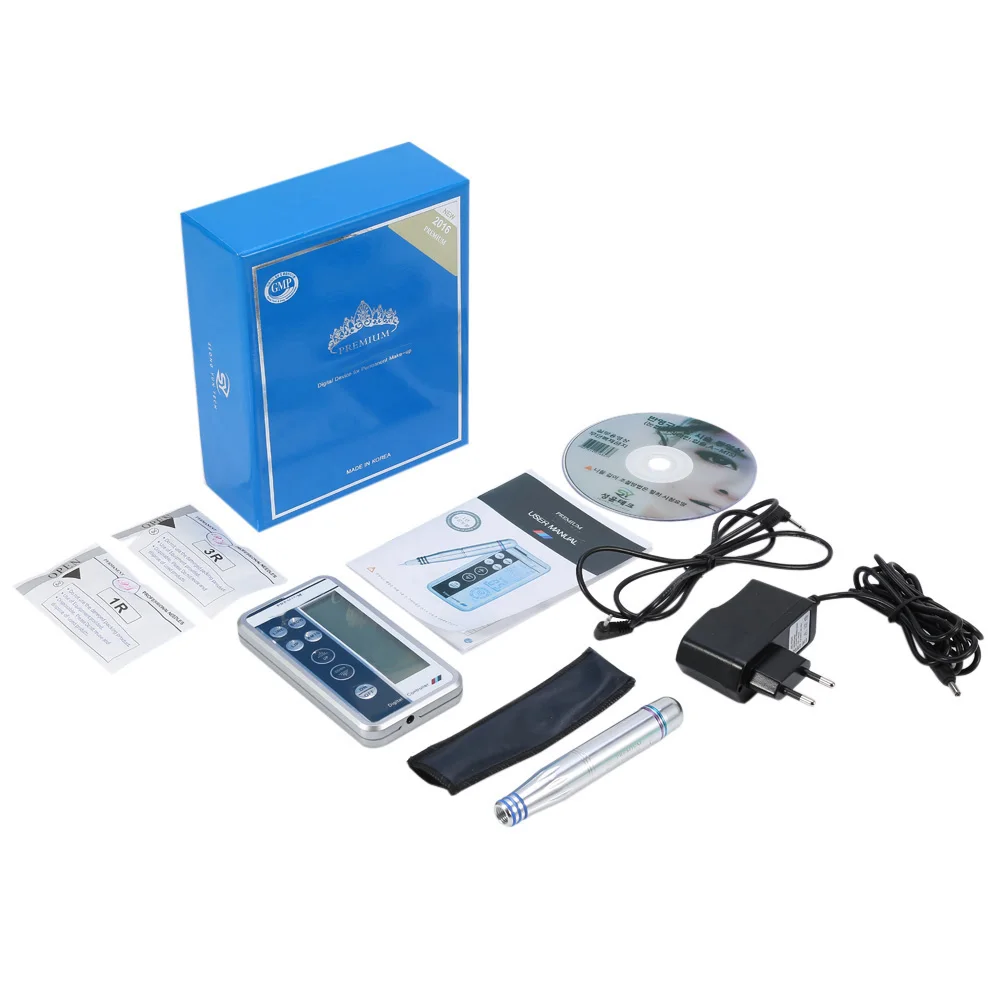  Top Grade Permanent Makeup Digital Pen Professional Eyebrow Lip Eyeliner Tattoo Machine Set + Micro