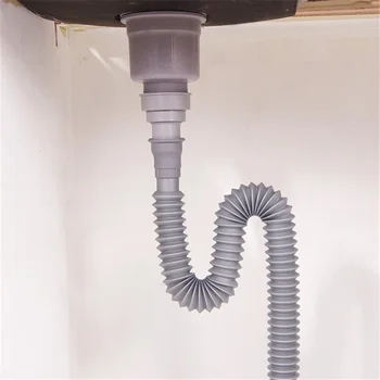 

Wash Basin Pipe Plumbing Kitchen Sewer Pipe Flexible Bathroom Sink Drains Downcomer Hose Waste Pipe Overflow Pipe for Kitchen