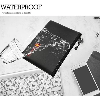

2020 Fireproof Waterresistant Money Safe Cash Box Secret Document Bag File Pouch Case Business Briefcases