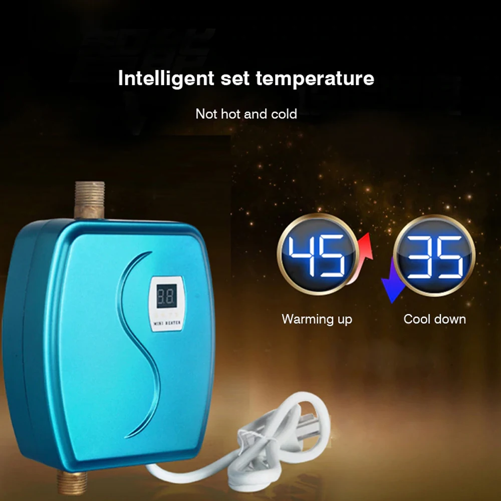 Мгновенный Электрический Душ с горячей водой мини-подогреватель для воды цифровой дисплей Сенсорное управление для кухни Ванная раковина