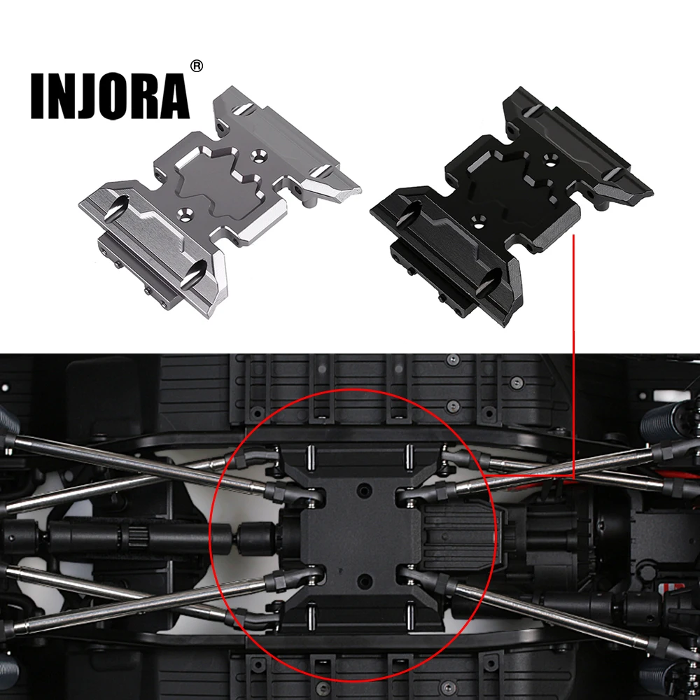 Injora Rc Car Aluminum Alloy Gearbox Mount Transmission Skid Plate For