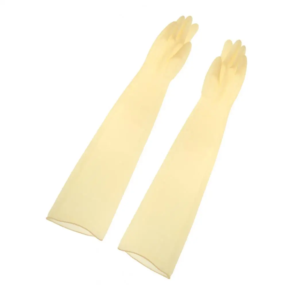 1pair 75cm Industrial Lab Solvent Chemical Resistant Latex Work Glove Yellow 1pair 75cm Industrial Lab Solvent Chemical Resistant Latex Work Glove Yellow