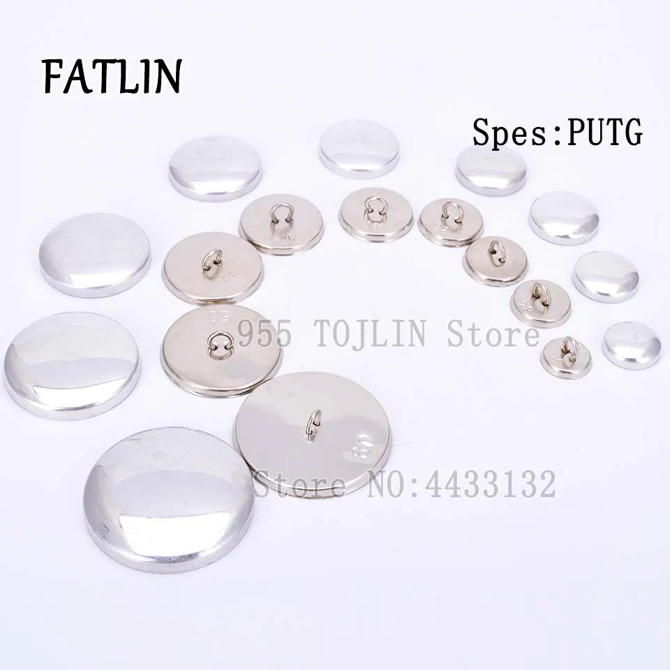 100Sets 20L-60L Iron back bottom PU Fabric Covered Buttons Scrapbooking Covered Round Combined  Buttons For DIY Sofa Accessories 2
