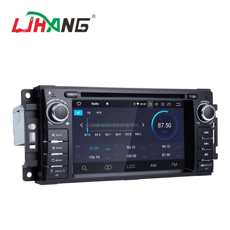 Clearance LJHANG 1 Din Car DVD Player Android 9.0 For JEEP Wrangler Compass Grand Cherokee Commander Dodge GPS WIFI Multimedia Stereo auto 2