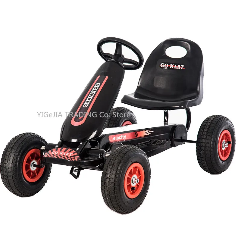 Детская педаль Go Kart с надувными резиновыми колесами 4 колесный детский велосипед