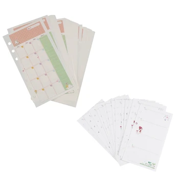 

2 Pcs A6 Cute Colorful Diary Refills Spiral Notebook Replace Color Core Loose Leaf Stationery Gift School Planner Ring Binder Pa