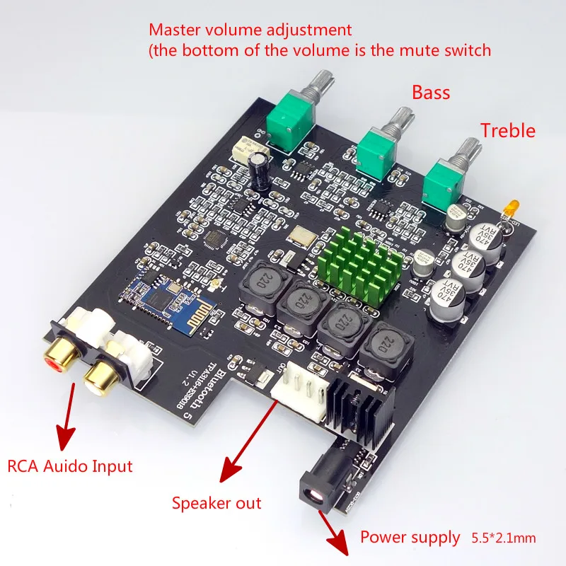 TPA3116 Bluetooth 5,0 цифровой усилитель мощности QCC3003 50 Вт* 2 2,0 стерео аудио усилитель ES9018