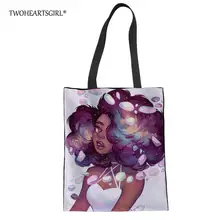 Черная сумка для покупок в Африканском и американском стиле, сумка-шоппер, сумка-шоппер, сумка на плечо, пляжная сумка, сумка для путешествий, Льняная сумка