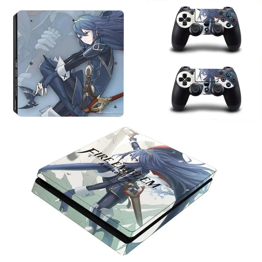 Fire Emblem PS4 тонкие наклейки PS 4 тонкий стикер кожи Vinilo наклейка крышка для Sony Playstation4 тонкая консоль и два контроллера - Цвет: YSP4S-3750