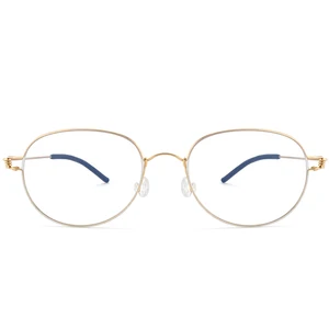 Image 4 - Yüksek kaliteli hafif titanyum Oval yuvarlak gözlük erkekler kadınlar için optik reçete gözlük çerçevesi kore óculos de grau