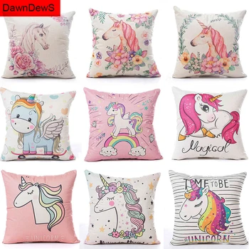 

Unicorn Pillow Case Cushion Cover Sofa Theme Unicorn Party Supplies Children Birthday Party Decorations Kids Baby Shower