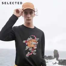 Мужская хлопковая толстовка с вышивкой, новая одежда с круглым вырезом, пуловер с длинными рукавами, толстовки S | 418333528