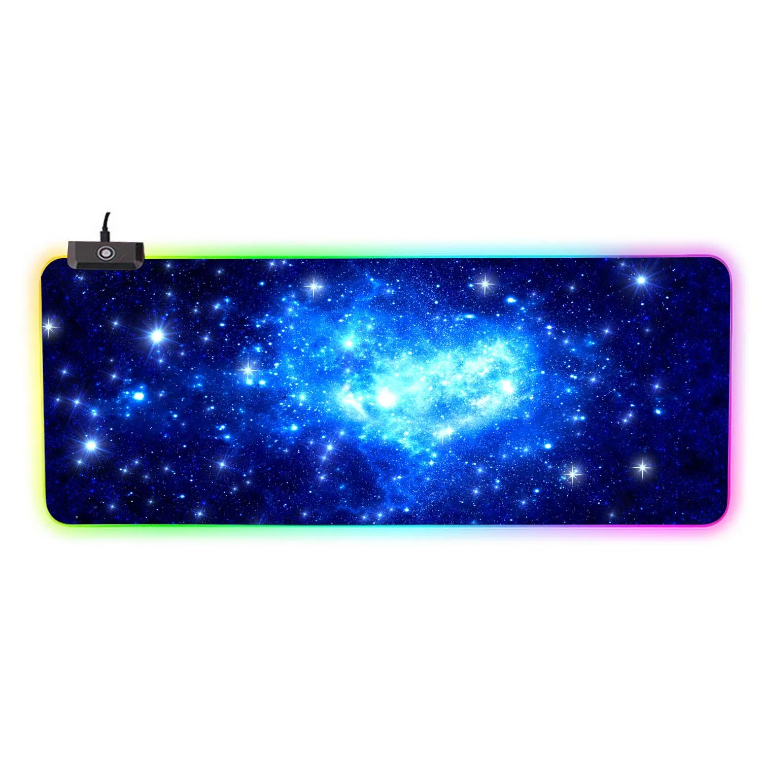 Besegad большой светодиодный RGB игровой коврик для мыши USB проводной Коврик ноутбука