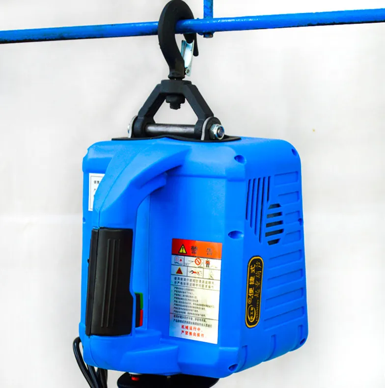 Ru 220v guincho elétrico portátil 500kgx7.6m 200x19m com controle remoto sem fio guincho tração bloco grua elétrica windlass