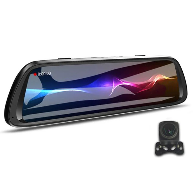 

Full Screen Display Car Recorder 10 Inch Rearview Mirror 1080P Dual Lens Reversing Image Starlight Dash Cam