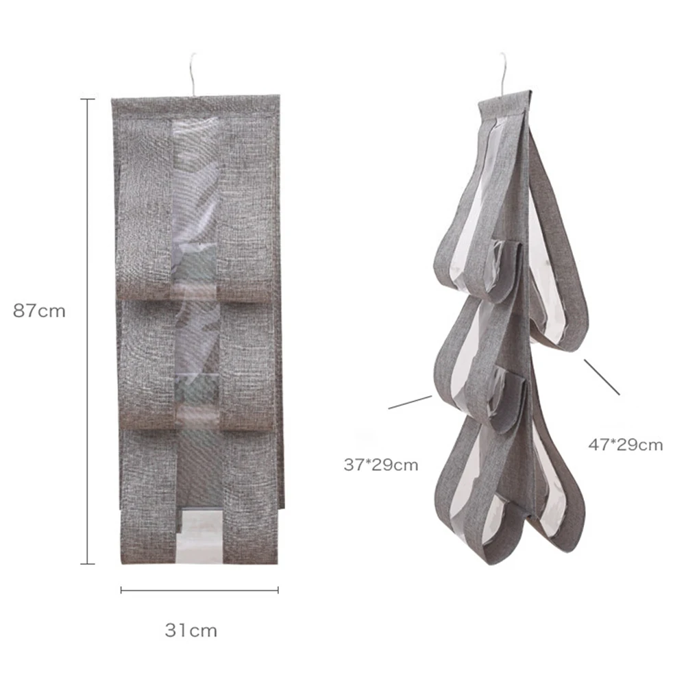 Three-dimensional Storage Dust-proof Wardrobe Storage Bags Shoes Handbag Hanging Holder Home Cloth Organizer