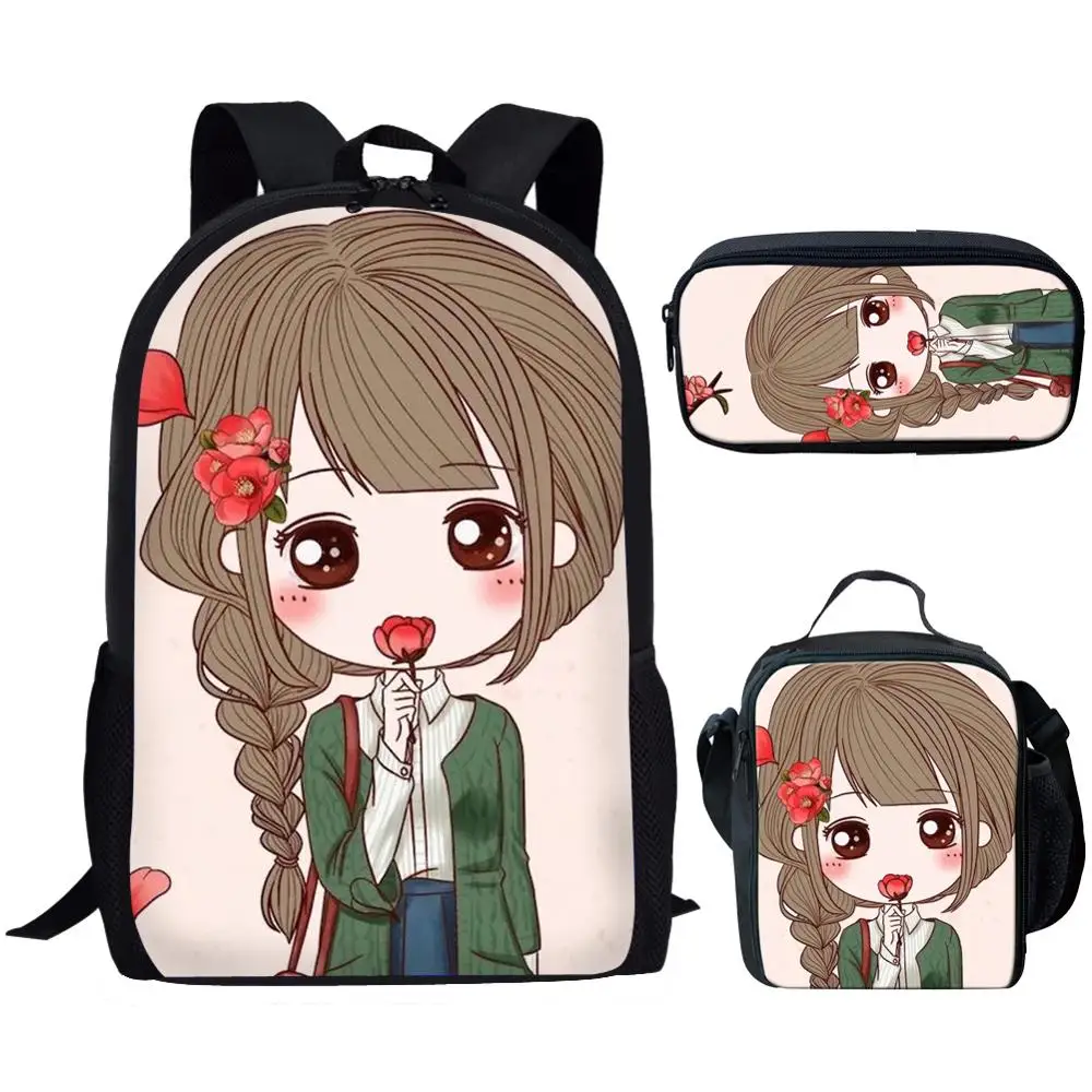 Twoheartsgirl школьная сумка с рисунком принцессы для девочек, набор для девочек-подростков, милая школьная сумка для учеников начальной средней школы, детская школьная сумка - Цвет: Z5580CGK