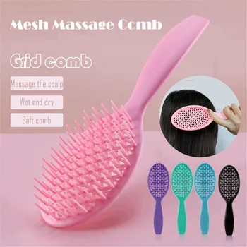 Günstige Haar Pinsel Kopfhaut Massage Kamm Entwirren Pinsel Lockiges Haar Kamm Haar Haarbürste Detangler Haarbürste Frauen Männer Salon
