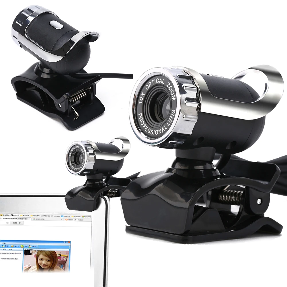 

USB Web Cam Webcam HD 300 Megapixel PC Camera with Absorption Microphone MIC for Skype for Android TV Rotatable Computer Camera