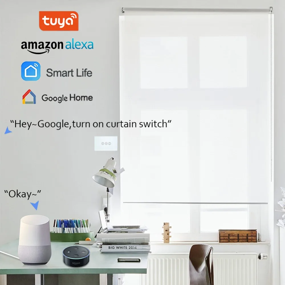 Переключатель для штор Smart Life Tuya с роликовым затвором и электромотором сделай сам