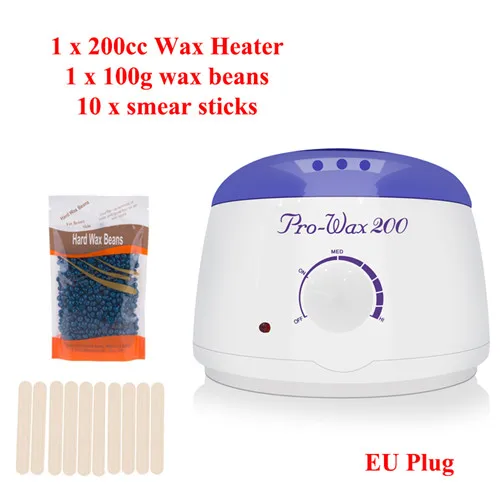 200cc set eu plug Нагреватель воска для депиляции, парафиновый нагреватель воска,воск для депиляции удаление волос депилятор депиляция воскоплав воскоплавы для воска - Цвет: 200cc set eu plug