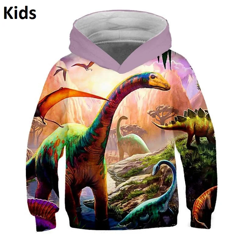 Enfants Jurassic Park Dinosaur 3D Sweat à capuche imprimé 9M-8T