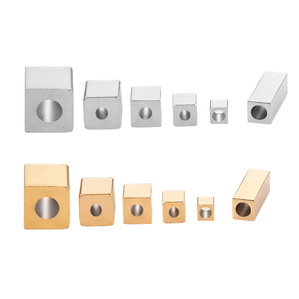 

Wholesale 20pcs/lot 3/4/5/6/8mm Stainless Steel Cube Spacer Beads Square Loose Beads for DIY Bracelet Jewelry Making