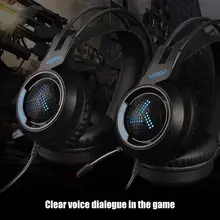 V2000 USB 3,5 мм наушники Игровые наушники штекер классный светильник для компьютера ноутбука игровая гарнитура PC наушники