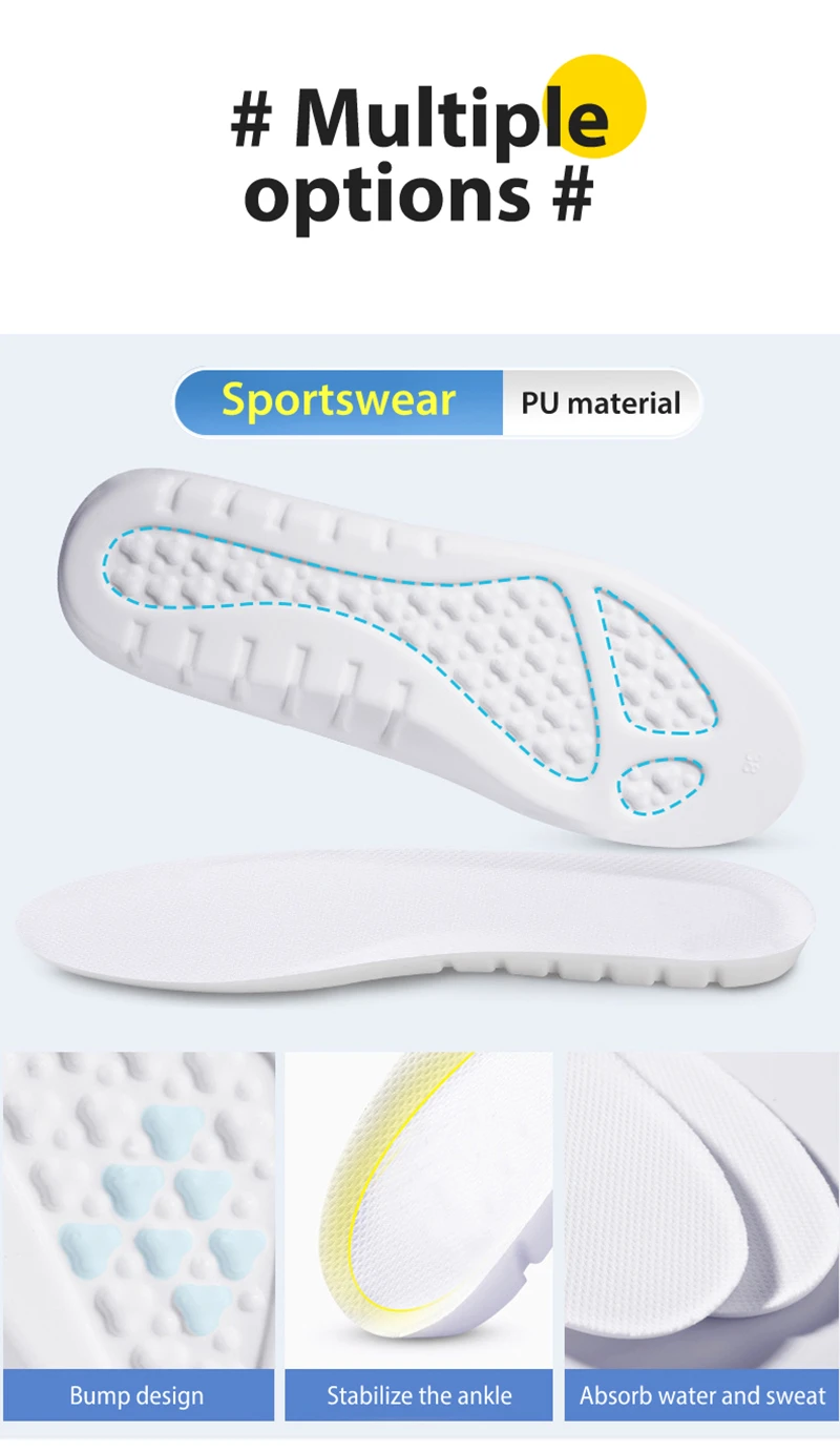Orthopädische Memory-Schaum-Einlegesohlen für Herren und Damen, Sportschuh-Einlagen, Deodorant, atmungsaktives Kissen, Laufsohle für Fußkomfort – Detail 9