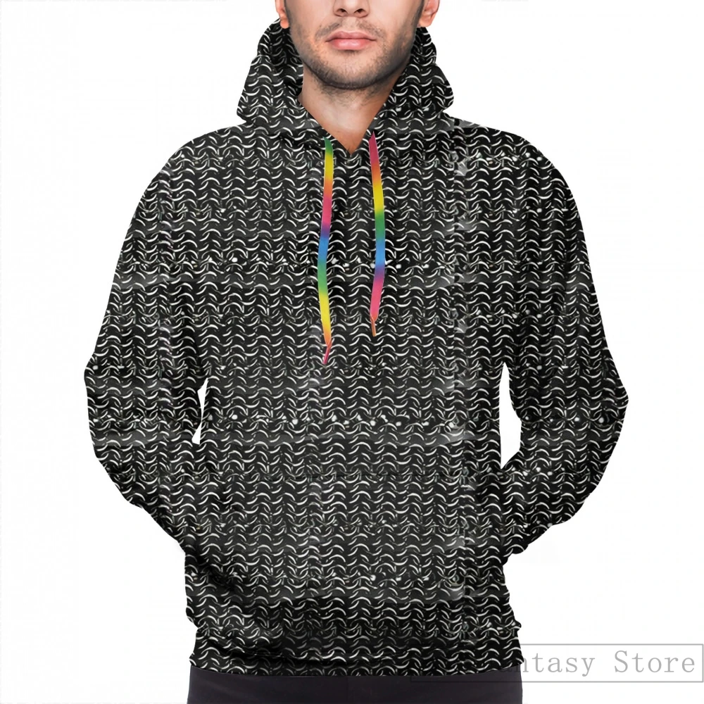 Men Мужские толстовки, свитшоты для женщин, забавная Толстовка с принтом Chainmail Medieval Armor Art, Повседневная Толстовка с капюшоном - Цвет: Men