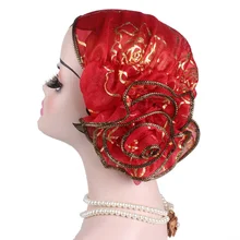 Большой цветочный принт легкие подарки модные горячие штамповки тюрбан капюшон женские шапки мусульманская шапочка Кепка chemo элегантная эластичная